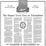 A 1923 New York Times advertisement placed by Harper & Brothers regarding its move from Franklin Square to 49 East 33rd Street in New York City.