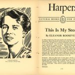 A page from the Fall 1937 Harper & Brothers catalog touting This Is My Story by Eleanor Roosevelt.