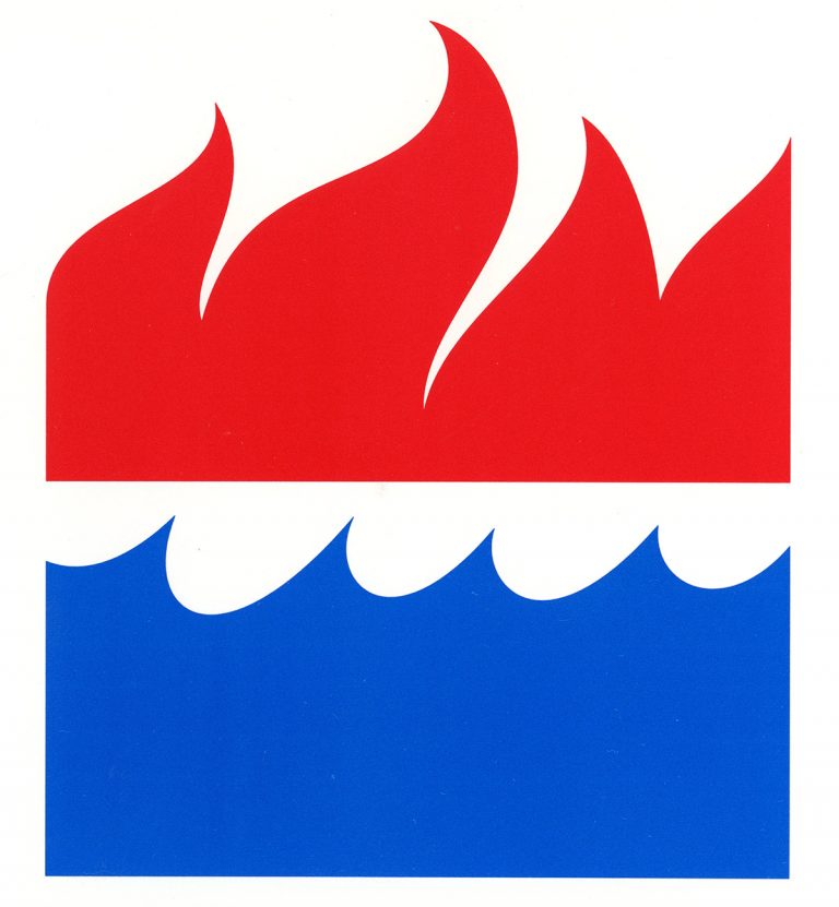 The Harper “fire” and Collins “water” colophons, which were combined to create today’s “fire and water” HarperCollins logo.