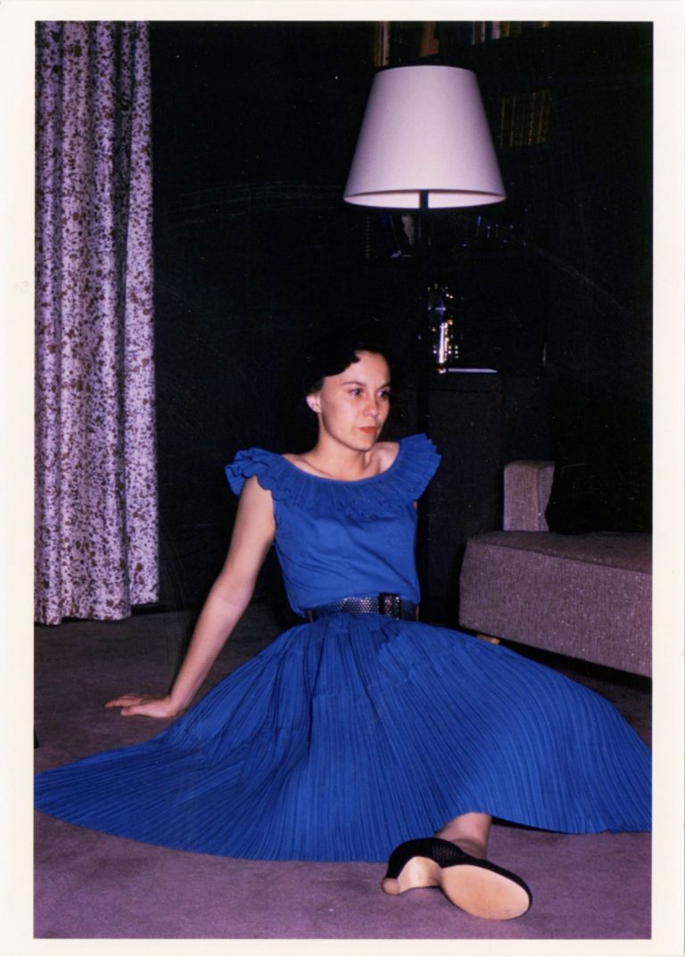 Harper Lee in blue dress