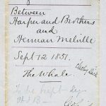 The original agreement between Herman Melville and Harper & Brothers for Moby-Dick, dated September 12, 1851.