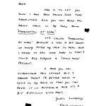 Letter from “Padington”