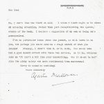 Letter from Agatha Christie